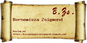 Bornemisza Zsigmond névjegykártya